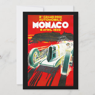 Anúncio de Viagens vintage do Monoco Grand Prix