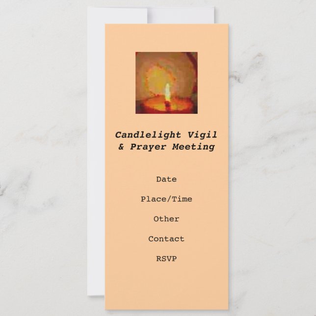 Anúncio de Vigília à Luz de Velas (Frente)