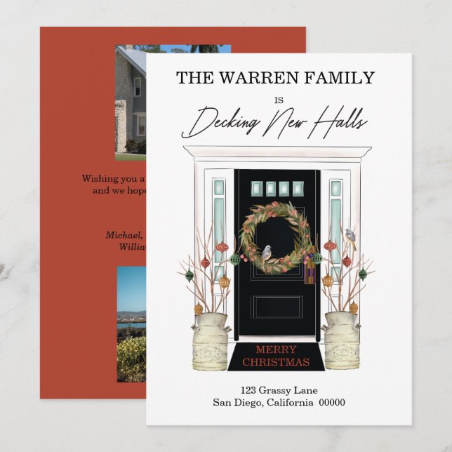 Anúncio Decking New Halls Farmhouse Foto de Natal Movendo- (Frente/Verso)