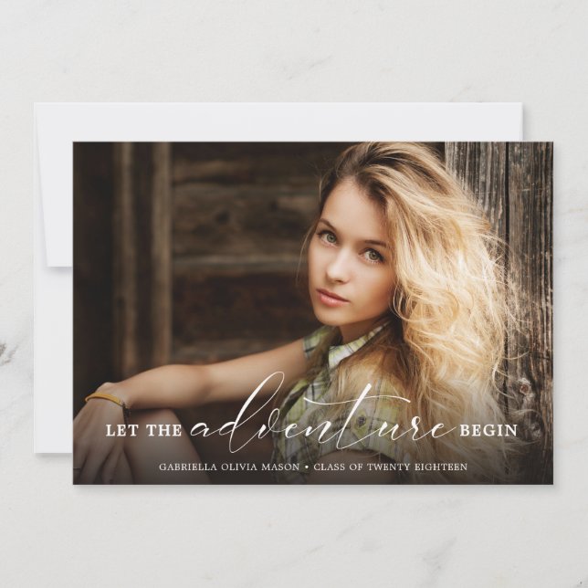 Anúncio Deixe A Aventura Começar A Graduação De Fotos (Frente)
