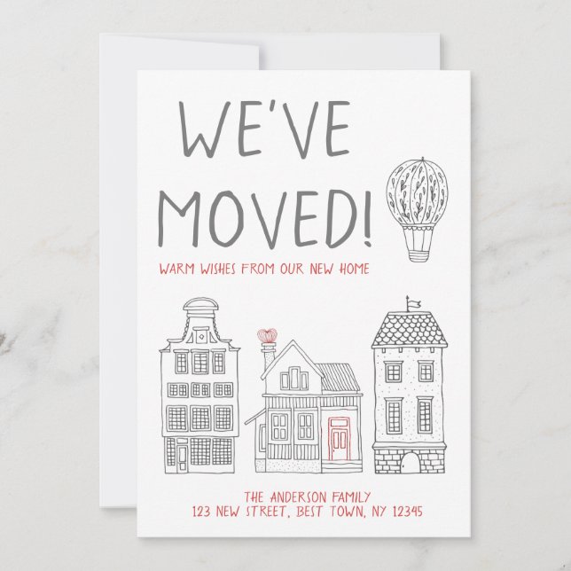 Anúncio Desejos Quentes de Nossa Nova Casa Nos Mudamos (Frente)