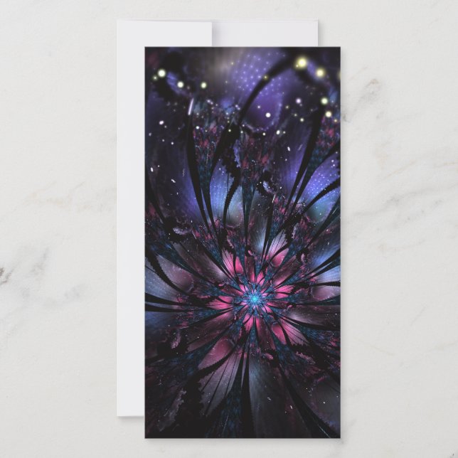 Anúncio desenho de flor fractal abstrata. (Frente)