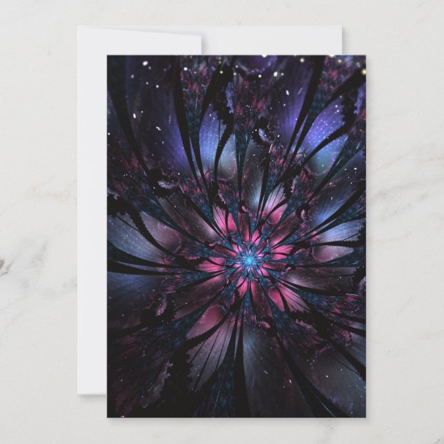 Anúncio Desenho de flor fractal abstrata.  (Frente)