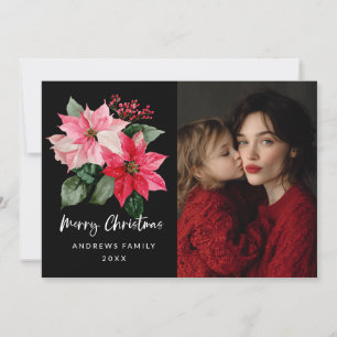 Anúncio Desenho de Poinsettia de Natal em Aquarela