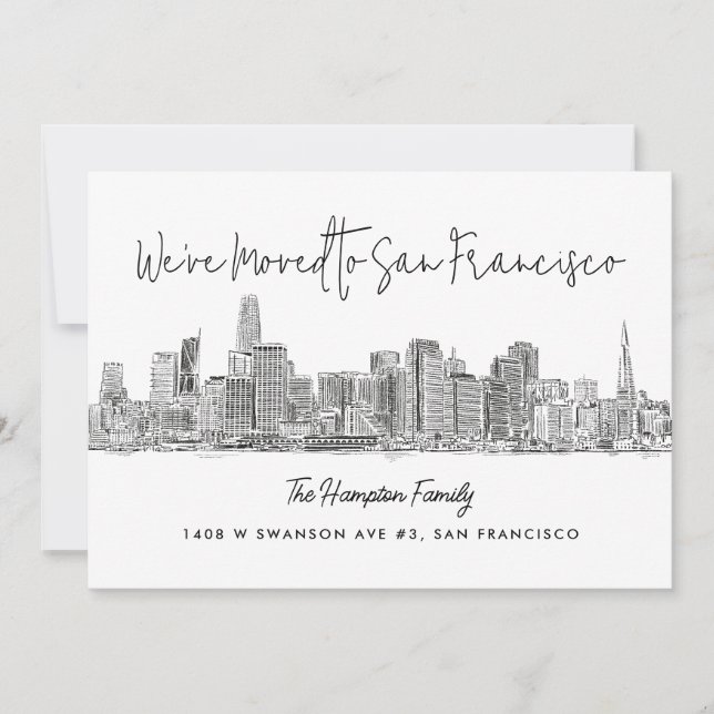 Anúncio Desenho Skyline de São Francisco Movendo-se (Frente)