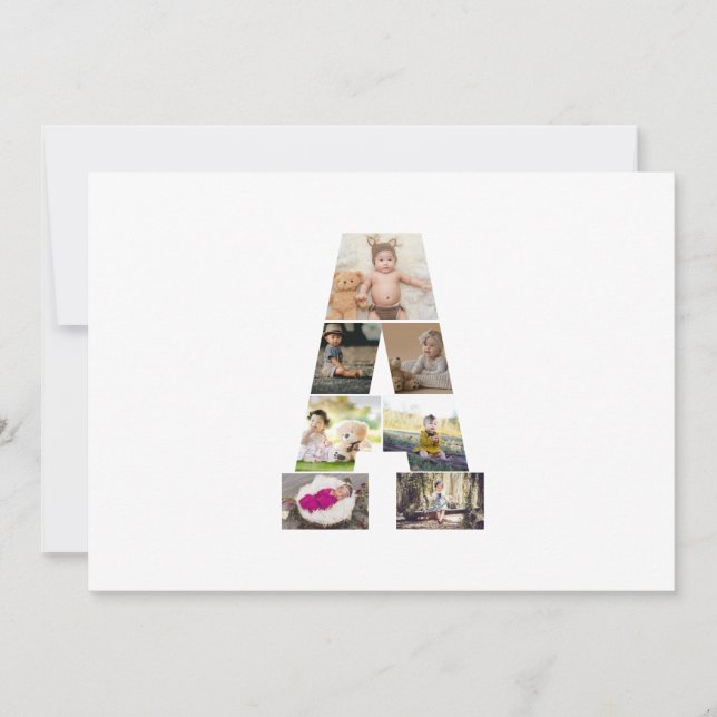 Anúncio Design da sua própria letra A Colagem de fotos (Frente)