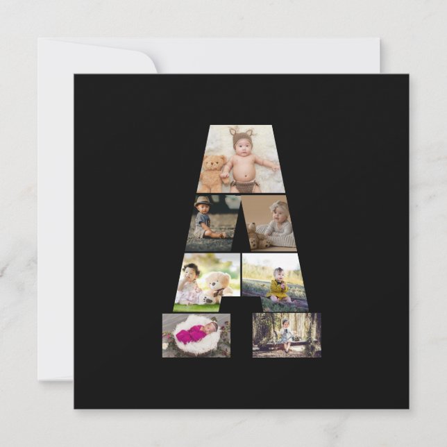 Anúncio Design da sua própria letra A Colagem de fotos (Frente)