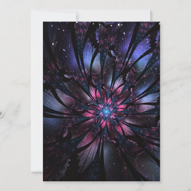 Anúncio design de flor fractal abstrato. (Frente)