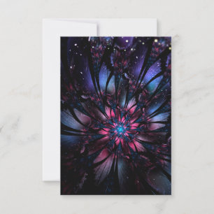 Anúncio design de flor fractal abstrato.