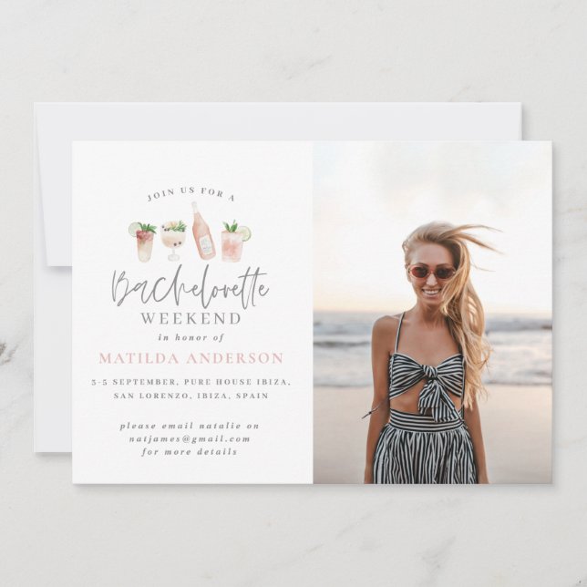 Anúncio Despedida de solteira rosa-moderna (Frente)