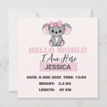 Detalhes do Nascer do bebê rosa Koala