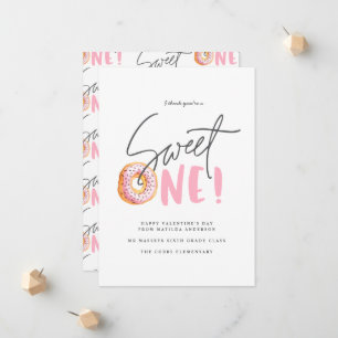 Anúncio Dias de os namorados cor-de-rosa Rosquinha doce e