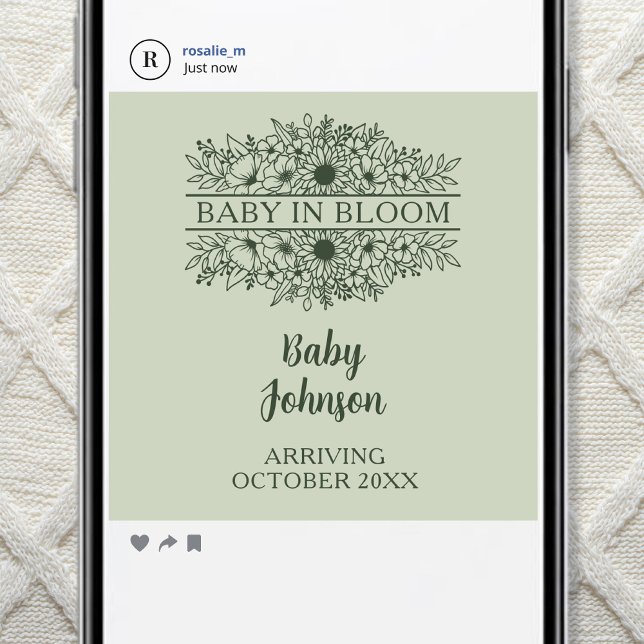 Anúncio Digital Minimalist Linen Luxury Baby News (Criador carregado)