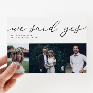 Anúncio Dissemos Sim, Foto Múltipla De Casamento De Script