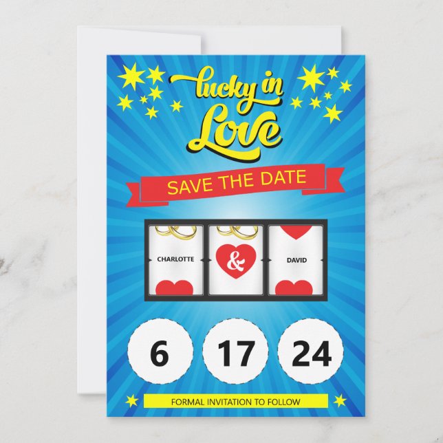 Anúncio Divertido de Noivado Salve a Data (Frente)