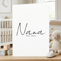 Anúncio do Ano de EST da Nana com Design de Letra 