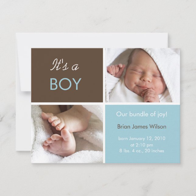 Anúncio do Baby Boy (Frente)