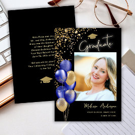 Anúncio do balão azul do Marinho do Formando Doura