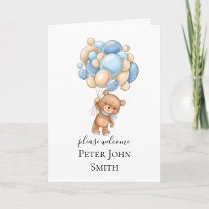 Anúncio do Balão Azul do Urso de Teddy