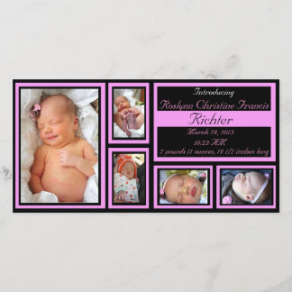 Anúncio do bebê - cor-de-rosa