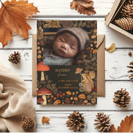 Anúncio do Bebê da Floresta Animal da Floresta de 