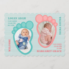 Anúncio do Bebê da Pegada Gêmea