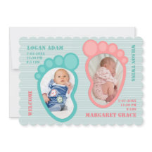 Anúncio do Bebê da Pegada Gêmea