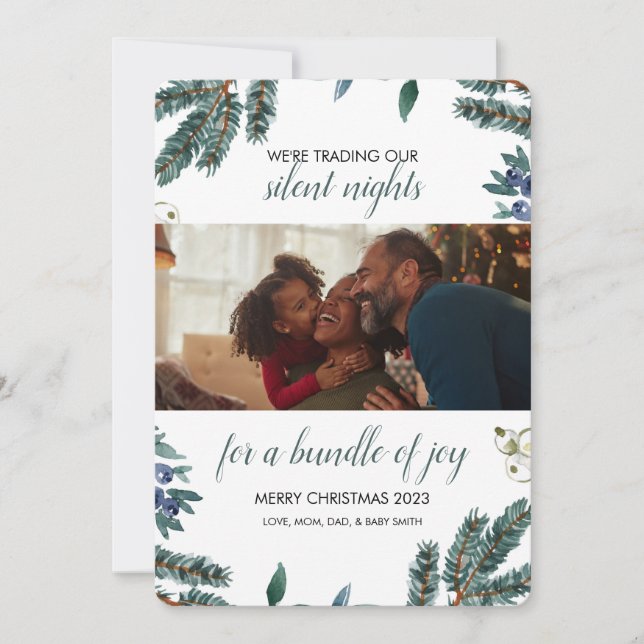 Anúncio do bebê de Natal (Frente)