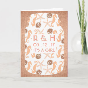 Anúncio do Bebê do Beach Burlap Mason