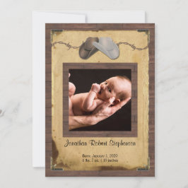 Anúncio do Bebê do Chapéu do Cowboy do País