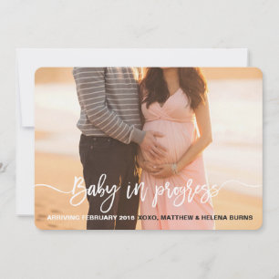 Anúncio do bebê em andamento