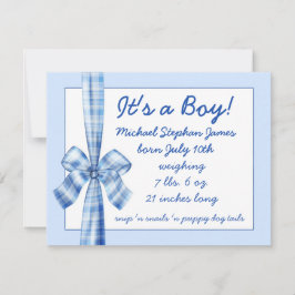 Anúncio do bebê para foto do garoto retro arco azu