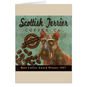 Anúncio do café de Terrier do Scottish do vintag