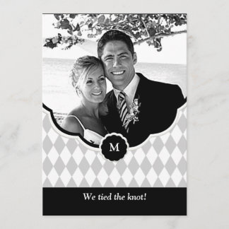 Anúncio do casamento da foto do monograma do