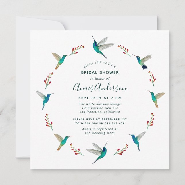 Anúncio do Chá de panela Hummingbird (Frente)