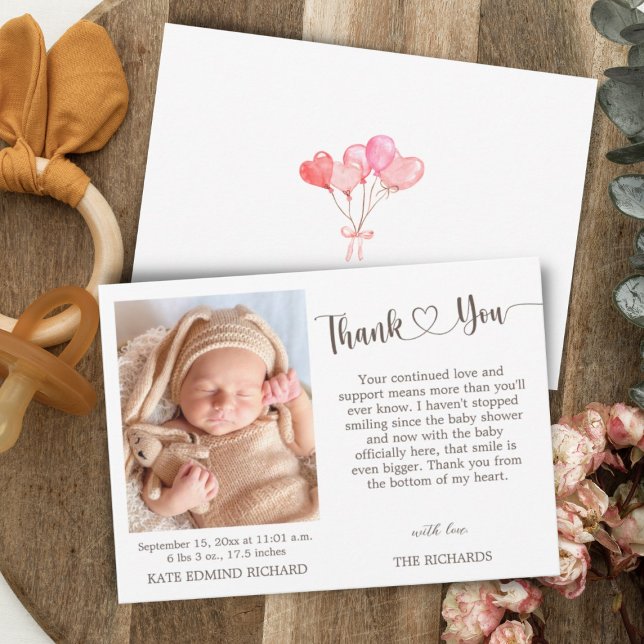 Anúncio do Chá do Nascimento Foto do Novo Bebê (Criador carregado)