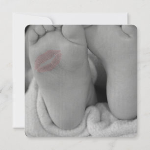 Anúncio do convite do chá da pegada dos pés do