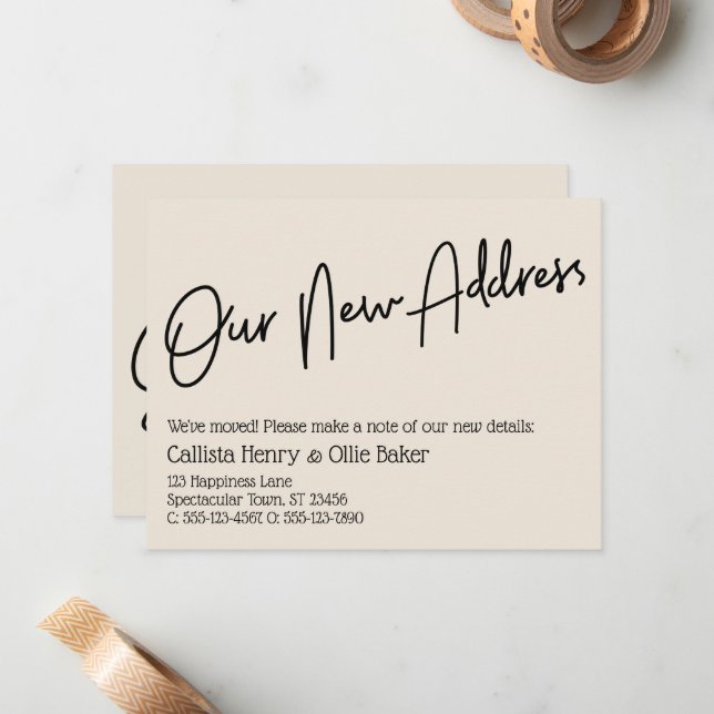 Anúncio do Creme de Novo Endereço Casual (Frente/Verso In Situ)