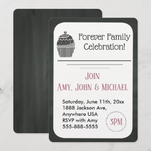 Anúncio do cupcake do quadro do partido da adopç