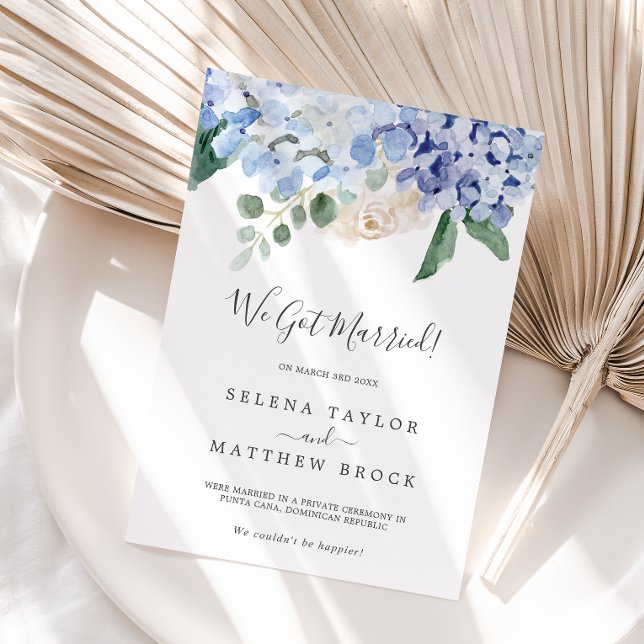 Anúncio do Elegante Blue Hydrangea Elopement (Criador carregado)