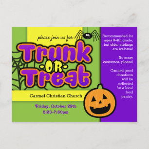 Anúncio do Evento de Cartão Postal Trunk or Treat