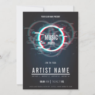 Anúncio do folheto de festas de música moderna