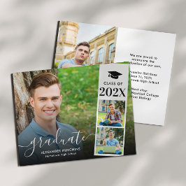 Anúncio do Formando de Colagem de Fotos Moderna do