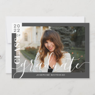 Anúncio do Formando de Foto Moderno 2022 Cinza Esc