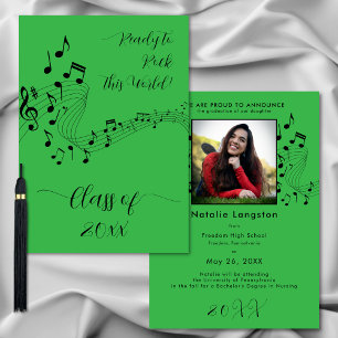 Anúncio do Formando de Foto Verde Black Music