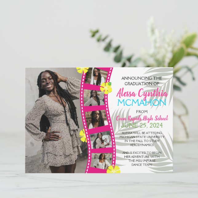 Anúncio do Formando Fotográfico Tropical Luau Film (Em pé/Frente)