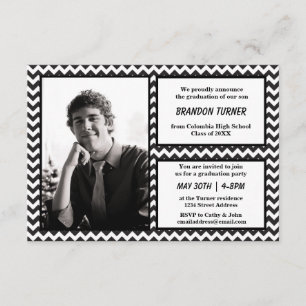 Anúncio do Formando preto/branco com foto-3x5