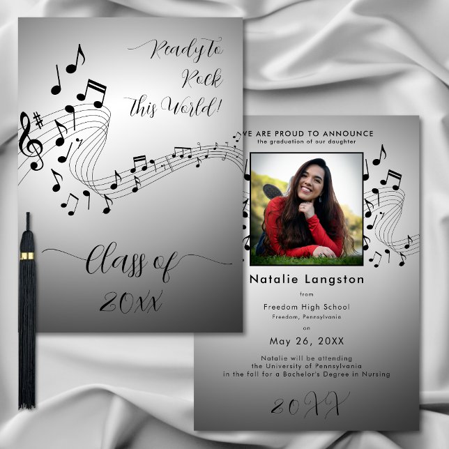 Anúncio do Formando Rock Black White (Criador carregado)