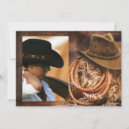 Anúncio do Formando Western Hat e Lasso com Foto