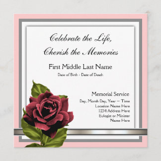 Anúncio do Funeral da rosa vermelha